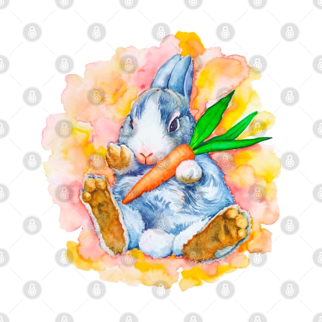 The watercolor Rabbit by LilianaTikage