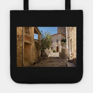 Street in Rocchette di Fazio, Tuscany Tote