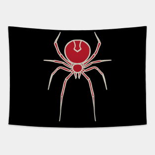 Simply Spooky Collection - Spider - Blood Red and Bone White Tapestry