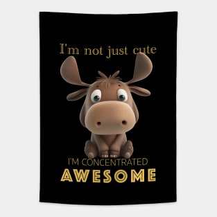 Stag Concentrated Awesome Cute Adorable Funny Quote Tapestry