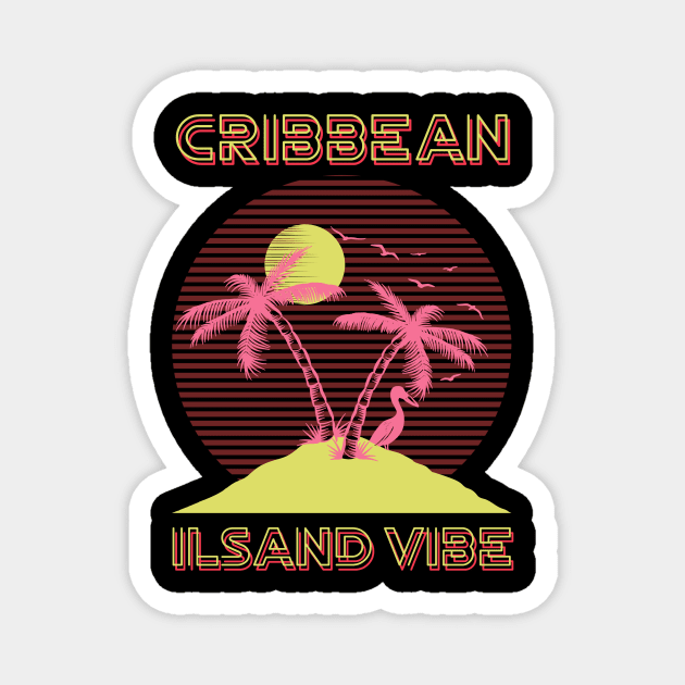 Caribbean island vibe beach Magnet by Irie Adventures