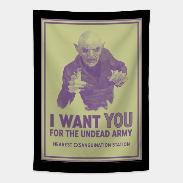 I Want You For the Undead Army Tapestry by LordNeckbeard