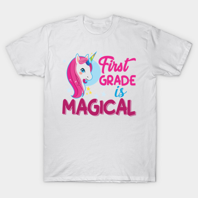 First Grade Unicorn Back To School Girls 1st Grade Shirt Love