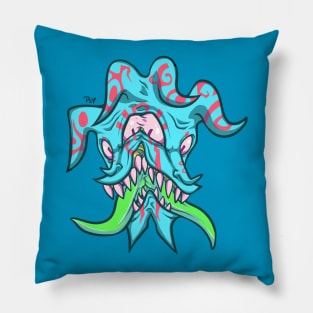 Fear-Cyan Pillow