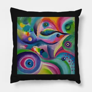 Birds abstract Pillow