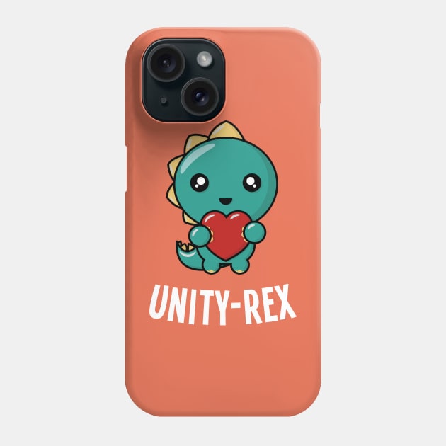 Unity Day Kind Dinosaur T-Rex Unity-Rex Anti Bullying Phone Case by The Shirt Genie