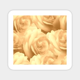 Seamless floral pattern of yellow roses. Magnet