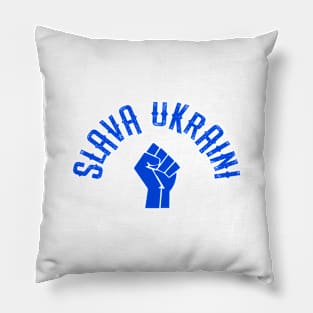 Slava ukraini! Blue power fist Pillow