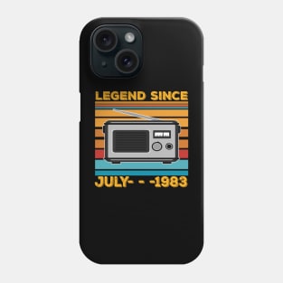 Legend Since 1983 Birthday 40th July Phone Case