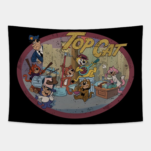 Cartoon Cat Tapestry by Tricera Tops