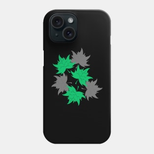 Leaf Design in Gray and Green Tones - Fresh and Natural Fashion Phone Case