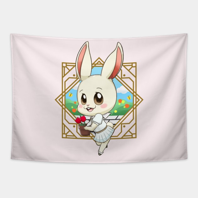 Haru Bunny Tapestry by Art By Ridley