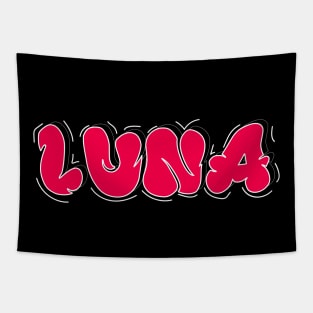 Life ist better with Luna Name Tapestry