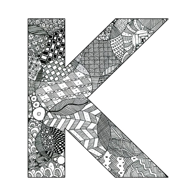 Zentangle K by ally1021