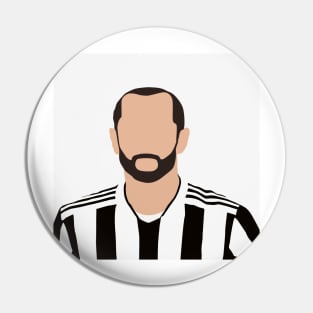 Giorgio Chiellini Minimalistic Face Art Pin