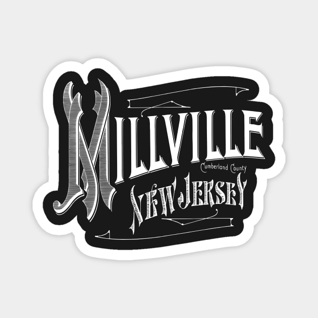 Vintage Millville, NJ Magnet by DonDota