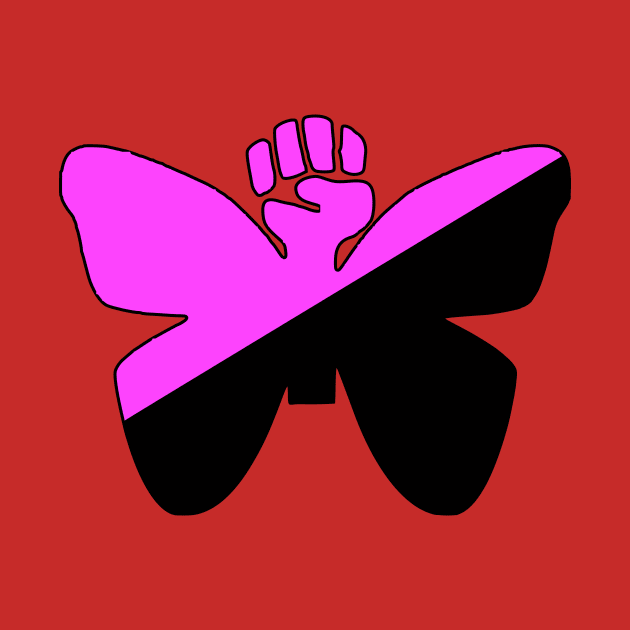 Butterfly Fist w/ Queer Anarchist Colors by dikleyt