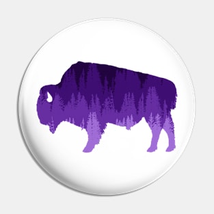 Purple Ombre Bison Pin