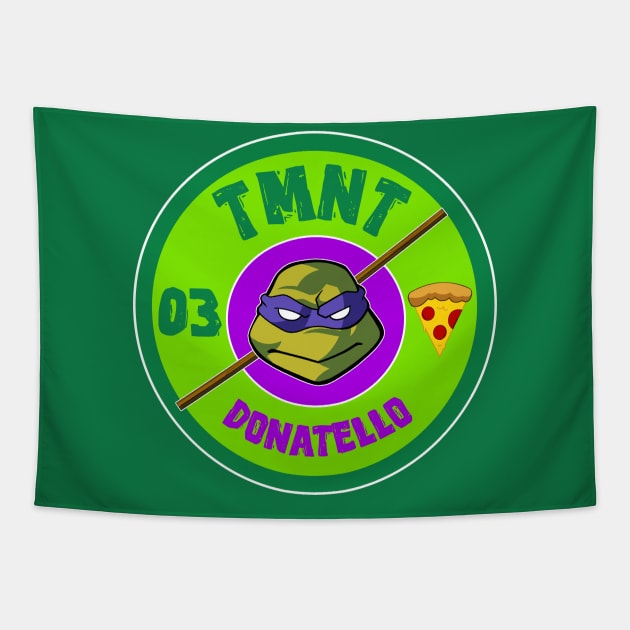 TMNT Donatello Crest T-Shirt Tapestry by kaizokuGhost