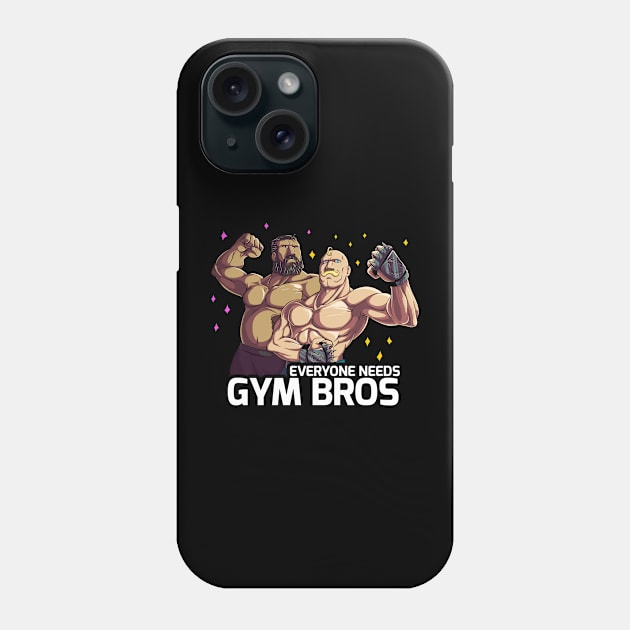 everyone needs gymbros Phone Case by Meca-artwork