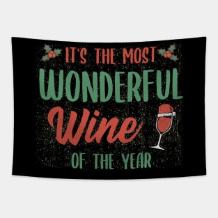 Christmas Wine lover gifts | Xmas Wine Quotes Tapestry