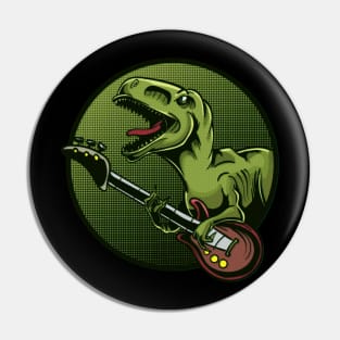 Dinosaur plays guitar Pin