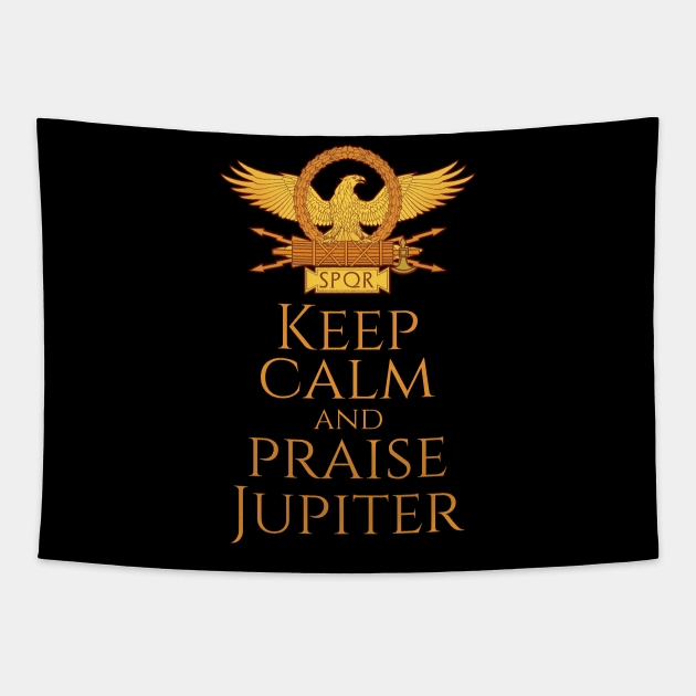 God Jupiter Roman Eagle Aquila Mythology SPQR Religion Tapestry by Styr Designs