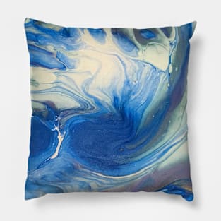 Aqua Blue Ocean Wave Pillow