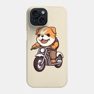 Bulldog riding a Bike Phone Case