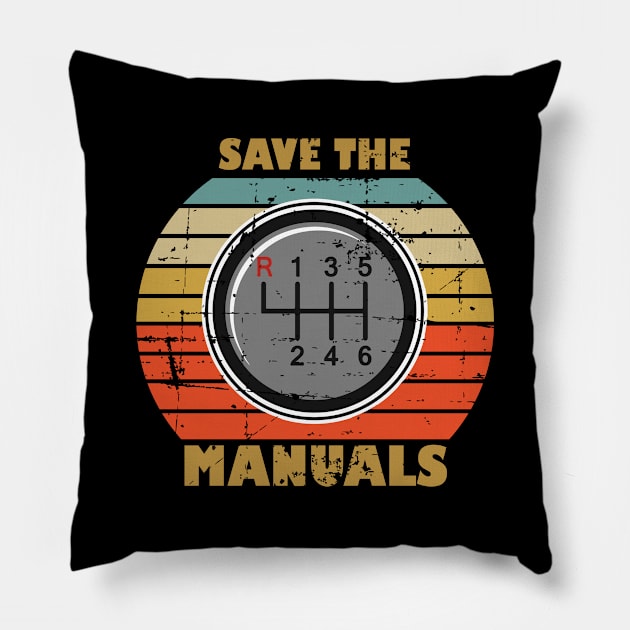 Save The Manuals Pillow by RW