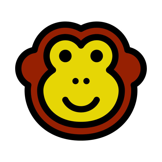 Cute Little Monkey Ape Yellow by BradleyHeal