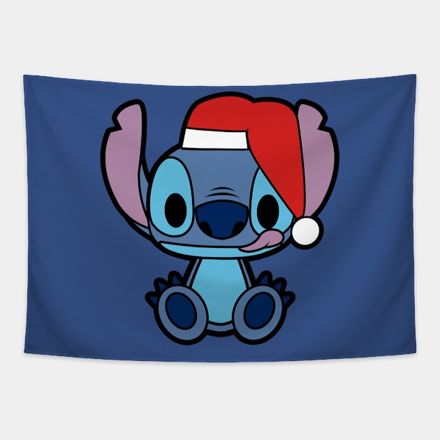 Stitch Christmas Tapestry by mighty corps studio