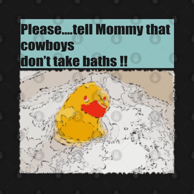 Funny Rubber Duck Bath Tub For A Duck Lover by artist369