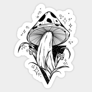 Magic Mushrooms Black and White Stickers Graphic by ArtFM · Creative Fabrica