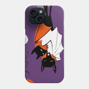 Bat Hugs for Halloween in orange Phone Case