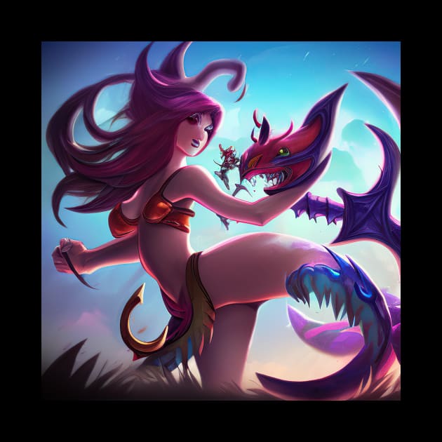 Shyvana artwork by Maffw