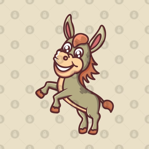 cute little prancing donkey by onama.std