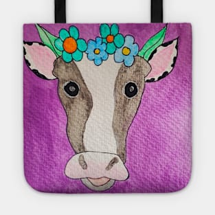Floral Cow Tote