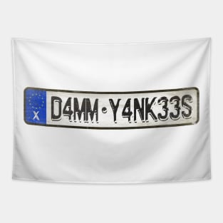 Damm Yankees - License Plate Tapestry