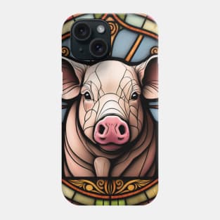 Stained Glass Pig Phone Case