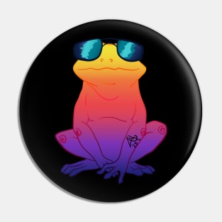 Cool frog with glasses! Pin