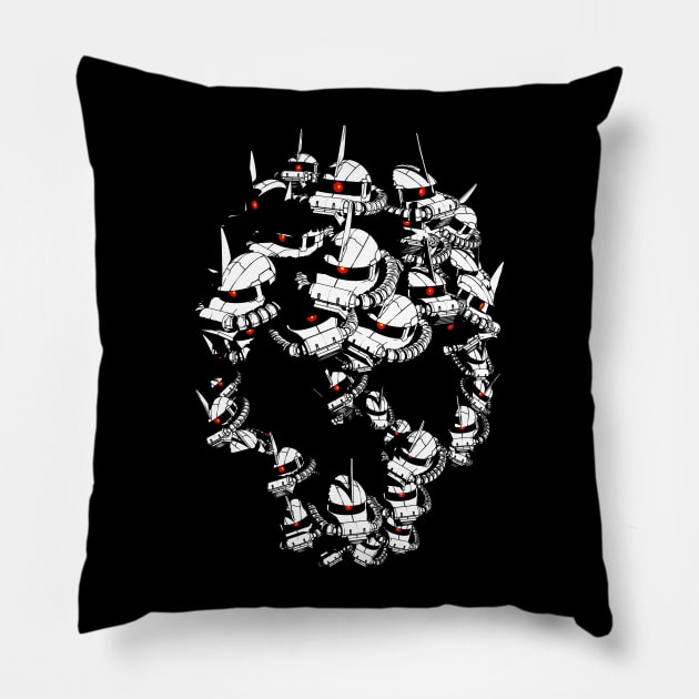 Mech-mento Mori (Night Edition) Pillow by manoystee