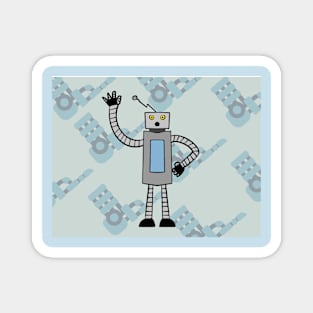 October Waving Robot Magnet