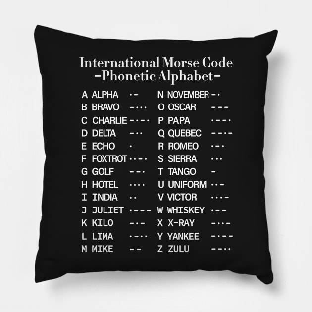 Morse Code Alphabet Pillow by ScienceCorner