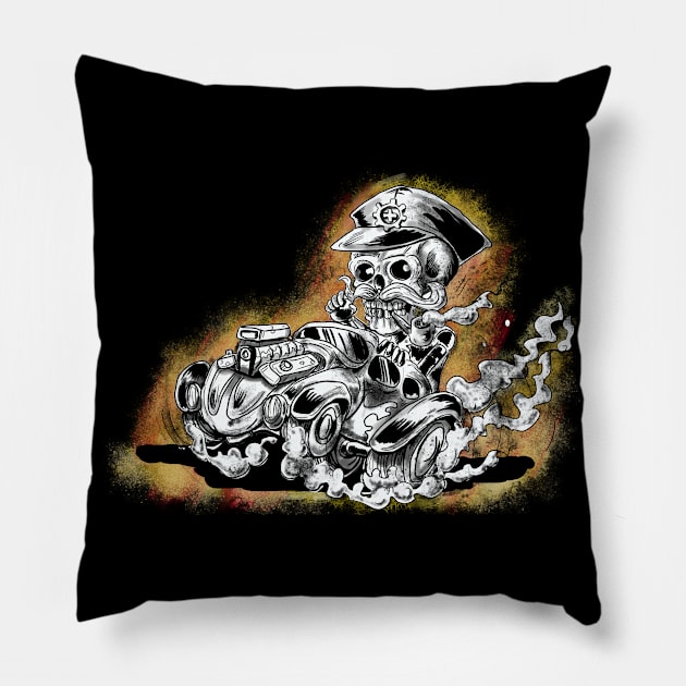 Mess and Noise Racer Pillow by silentrob668