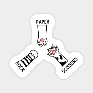 Rock Paper Scissors Cat Lover Magnet