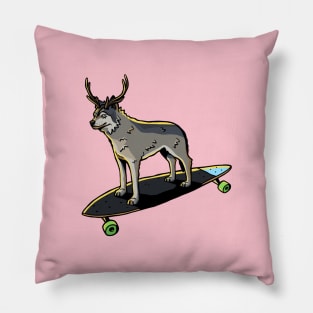 The Antlered Wolf x Summer - Skate Hour Pillow