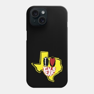 I Love Texas Smiling Happy Face Phone Case