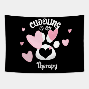 Cuddling Is My Therapy Tapestry