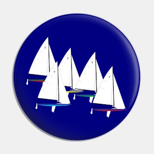 Y-Flyer Sailboats Racing Pin